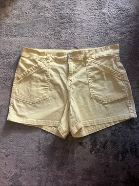 Supplies Women's Pale Yellow Denim Pocket Shorts